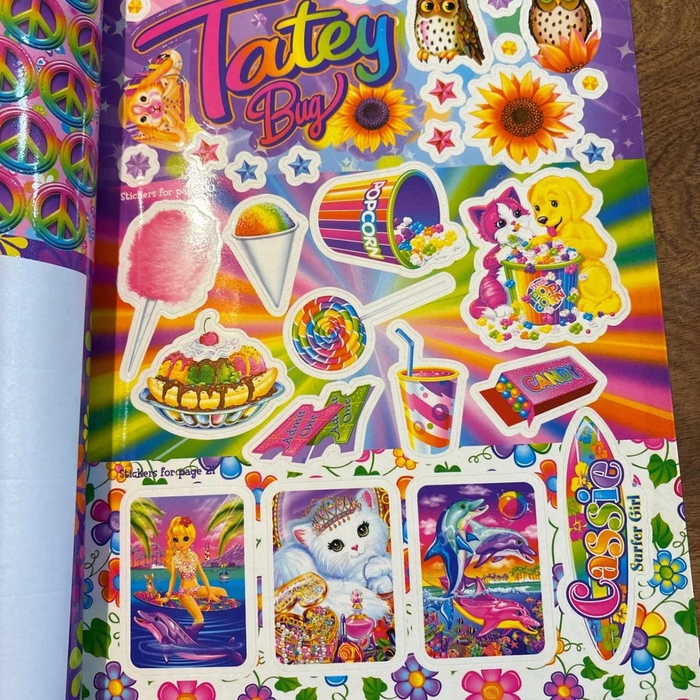 Lisa Frank Giant Sticker Activity Book 500+ Stickers‎ Bendon 2012 *see photos